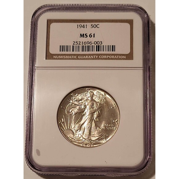1941 Walking Liberty Half Dollar MS61 NGC - Picture 1 of 4